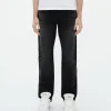 AMIRI Denim>FLORAL CRYSTAL STRAIGHT JEAN FADED BLACK