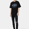 AMIRI Tees>GLITTER POISON LOGO SKATER TEE Black Blue