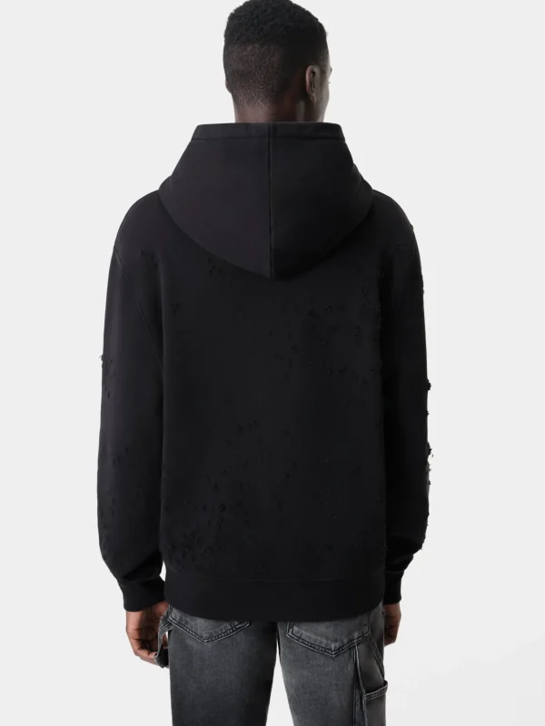 AMIRI Sweatshirts>HOLLYWOOD SHOTGUN HOODIE BLACK