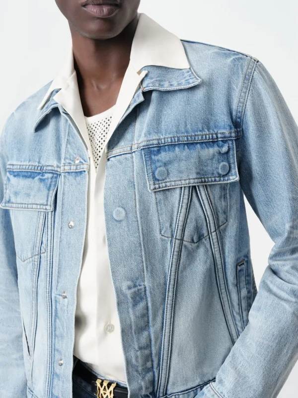 AMIRI Denim>JAPANESE SELVEDGE TRUCKER PERFECT INDIGO