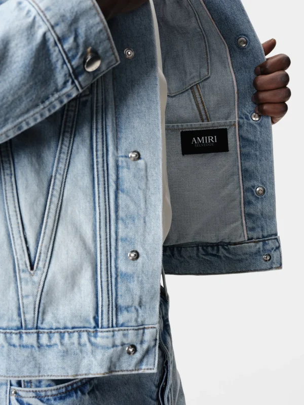 AMIRI Denim>JAPANESE SELVEDGE TRUCKER PERFECT INDIGO