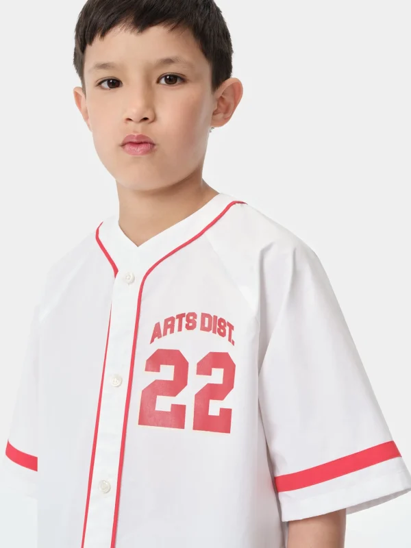 AMIRI Shirts>KIDS' 22 BASEBALL SHIRT White