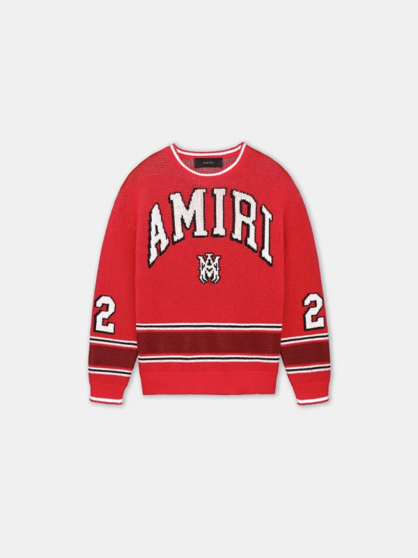 AMIRI Knitwear | Tees>KIDS' 22 STRIPE CREW Red