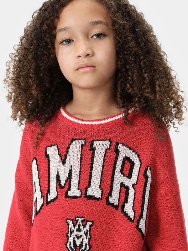 AMIRI Knitwear | Tees>KIDS' 22 STRIPE CREW Red