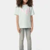 AMIRI Tees>KIDS' BANDANA STAGGERED TEE Surf Spray