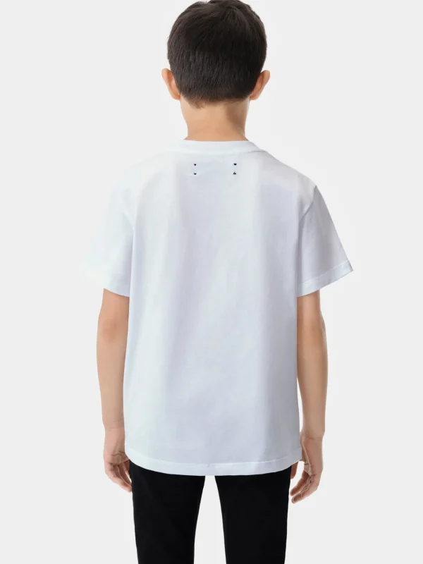 AMIRI Tees>KIDS' BANDANA STAGGERED TEE White
