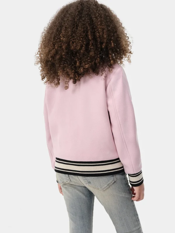 AMIRI Outerwear>KIDS' COLLEGIATE BOMBER Flamingo Pink