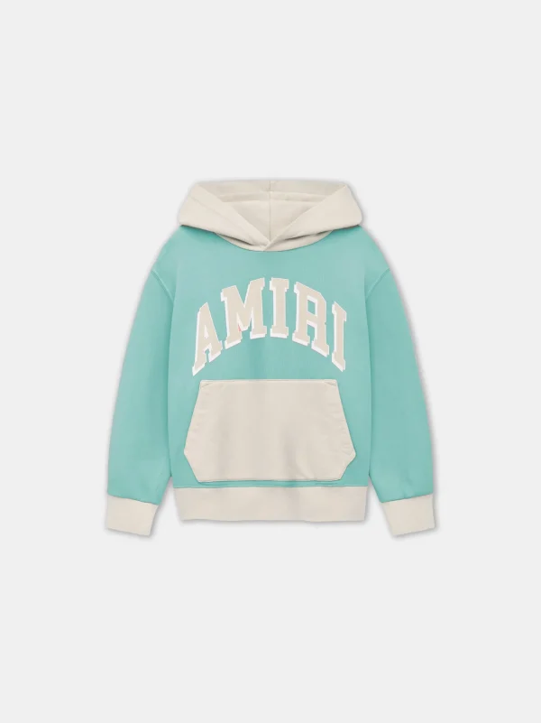 AMIRI Sweatshirts>KIDS' COLLEGIATE HOODIE Sea Blue