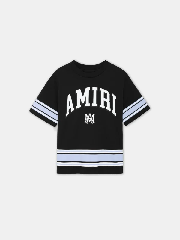 AMIRI Tees>KIDS' STRIPE TEE BLACK