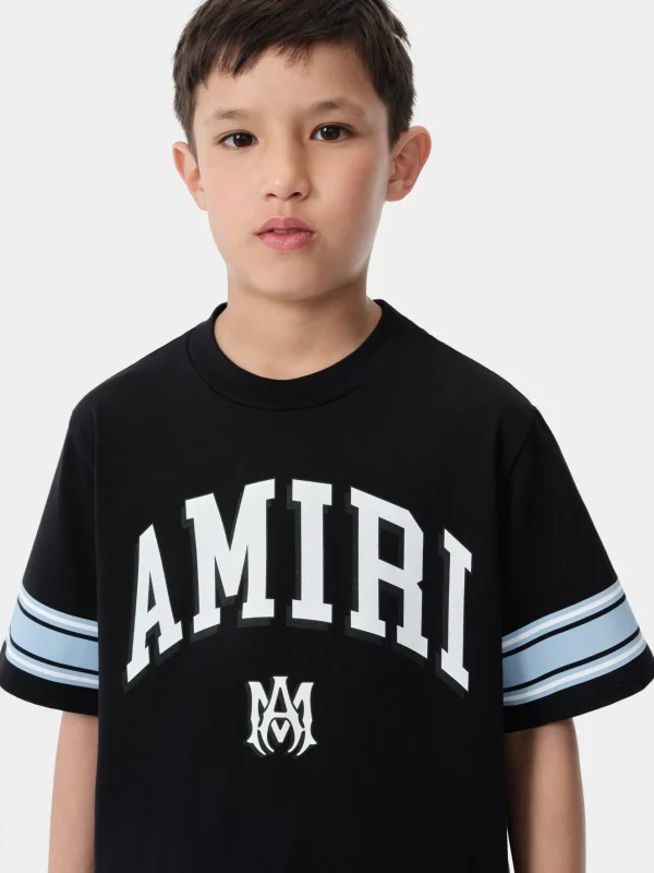 AMIRI Tees>KIDS' STRIPE TEE BLACK