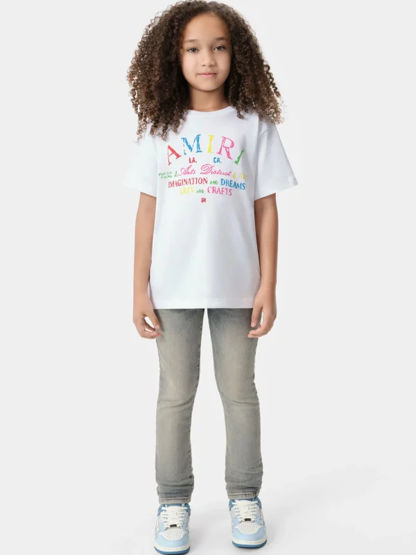 AMIRI Tees>KIDS' ARTS DISTRICT SCRIBBLE TEE White