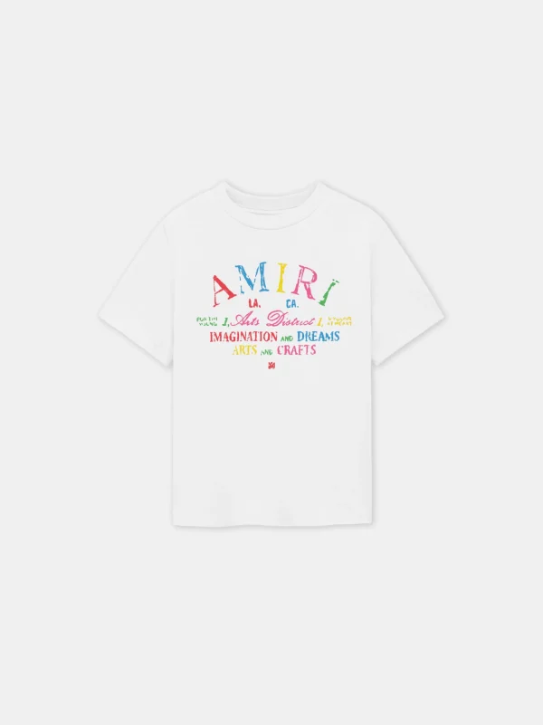 AMIRI Tees>KIDS' ARTS DISTRICT SCRIBBLE TEE White