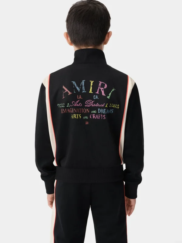 AMIRI Outerwear>KIDS' ARTS DISTRICT TRACK JACKET BLACK