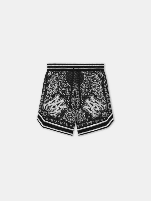 AMIRI Shorts & Sweatpants | Knitwear>KIDS' BANDANA SHORT BLACK