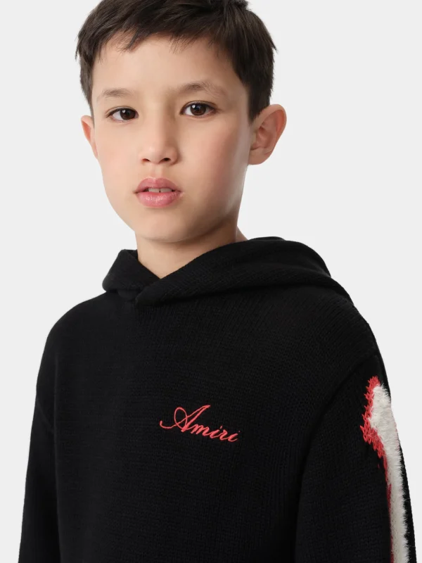 AMIRI Knitwear | Sweatshirts>KIDS' BONES HOODIE BLACK
