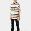 AMIRI Tees>KIDS' MA BAJA STRIPE TEE BLUE MULTI