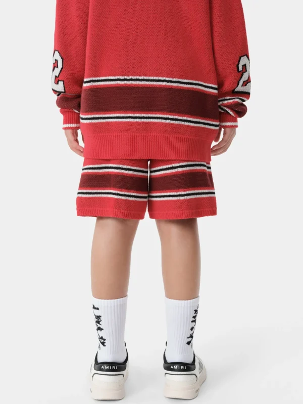 AMIRI Knitwear | Shorts & Sweatpants>KIDS' MA STRIPE SHORT Red