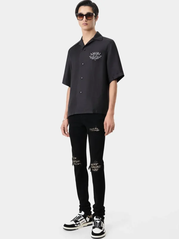 AMIRI Denim>LEOPARD MX1 JEAN BLACK OD