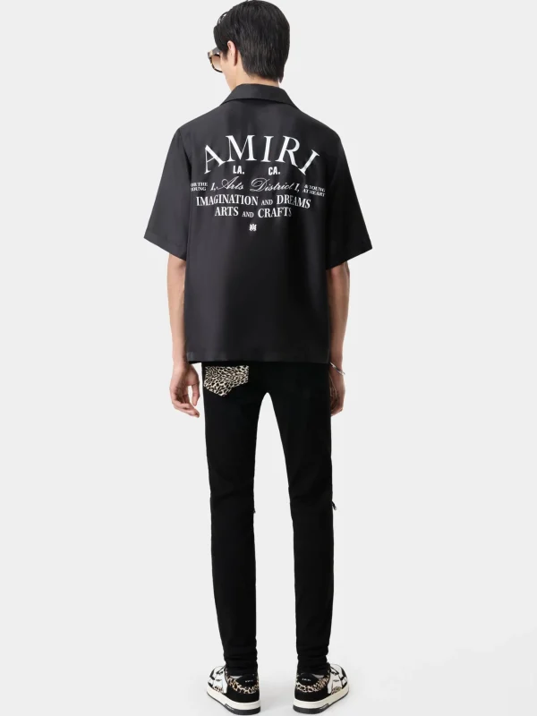 AMIRI Denim>LEOPARD MX1 JEAN BLACK OD