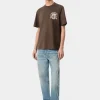 AMIRI Tees>LION OUTLINE TEE DARK BROWN