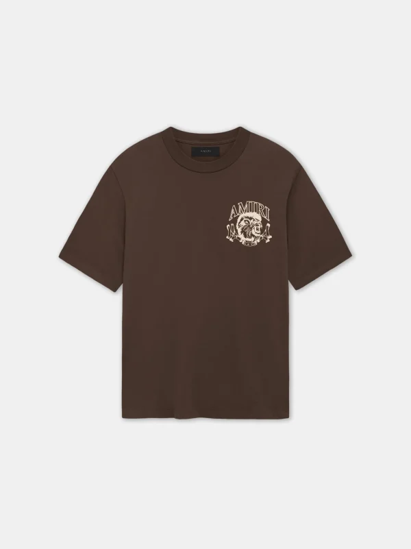 AMIRI Tees>LION OUTLINE TEE DARK BROWN