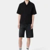 AMIRI Shirts>MA BANDANA LINEN CAMP SHIRT BLACK