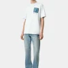AMIRI Tees>MA BANDANA SILK APPLIQUE TEE ICE