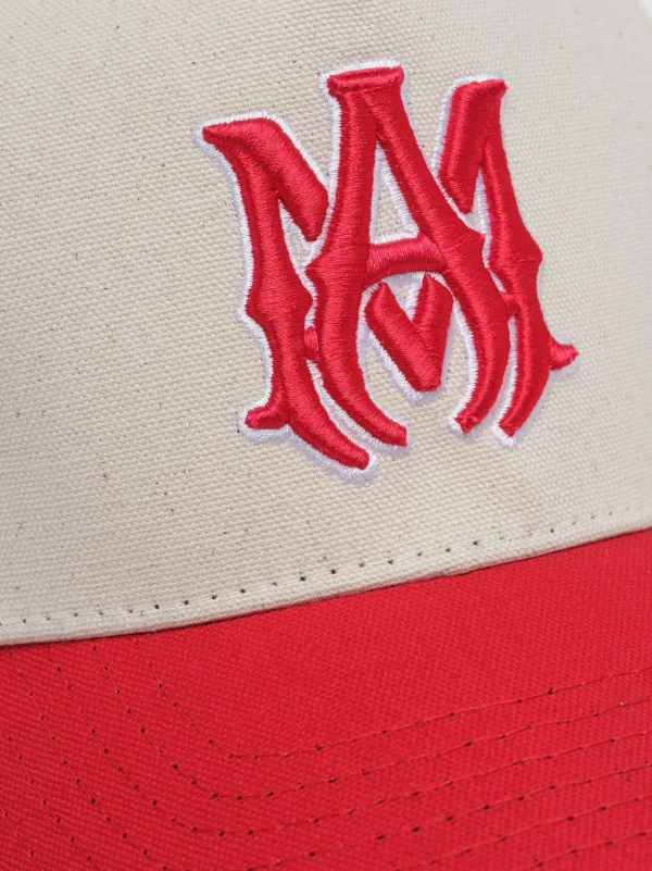 AMIRI Hats | Hats>MA CANVAS HAT Alabaster Red