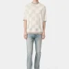 AMIRI Knitwear>MA CHECKERED TEE BIRCH