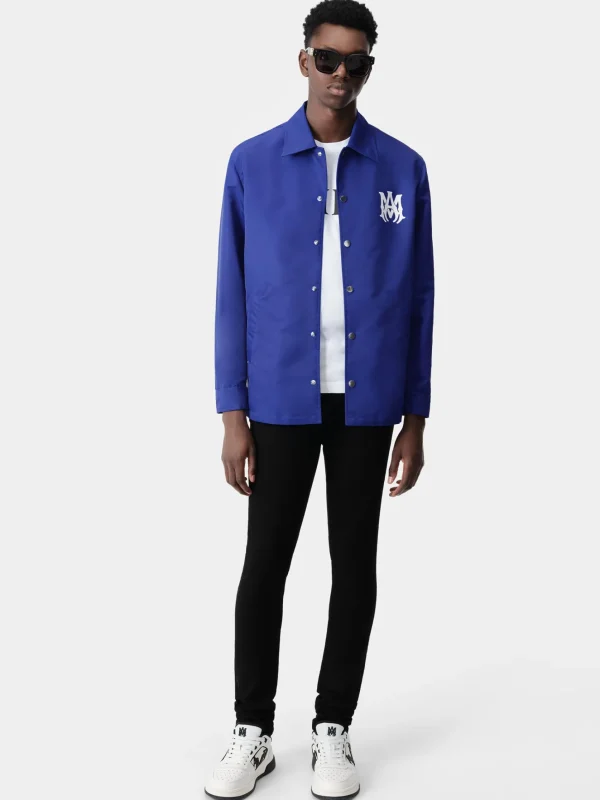 AMIRI Outerwear>MA COACH JACKET Blue