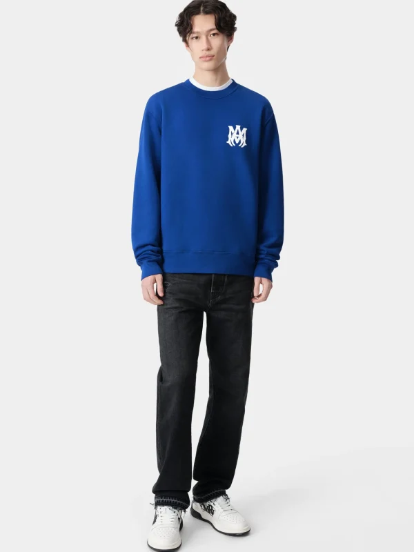 AMIRI Sweatshirts>MA CORE LOGO CREW Blue