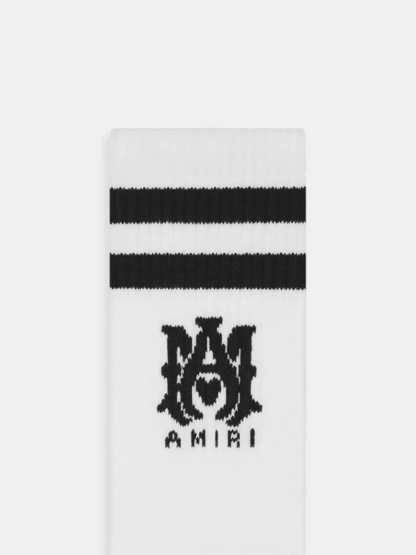 AMIRI Socks | Socks>MA CORE LOGO SOCKS White Black