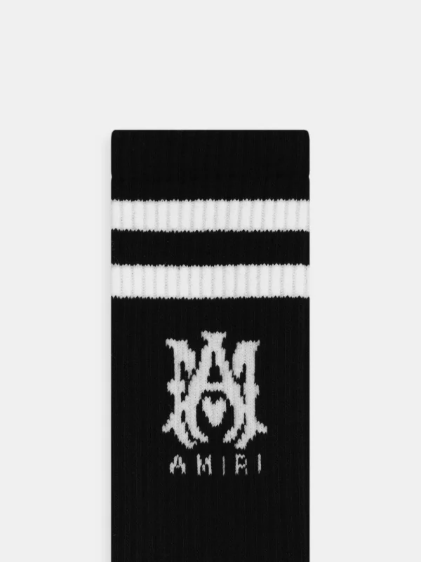 AMIRI Socks | Socks>MA CORE LOGO SOCKS Black White