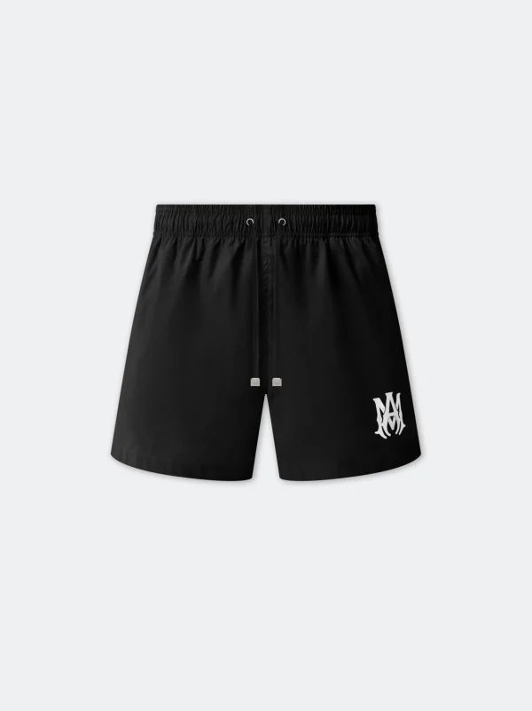 AMIRI Swimwear>MA CORE LOGO SWIM TRUNK BLACK