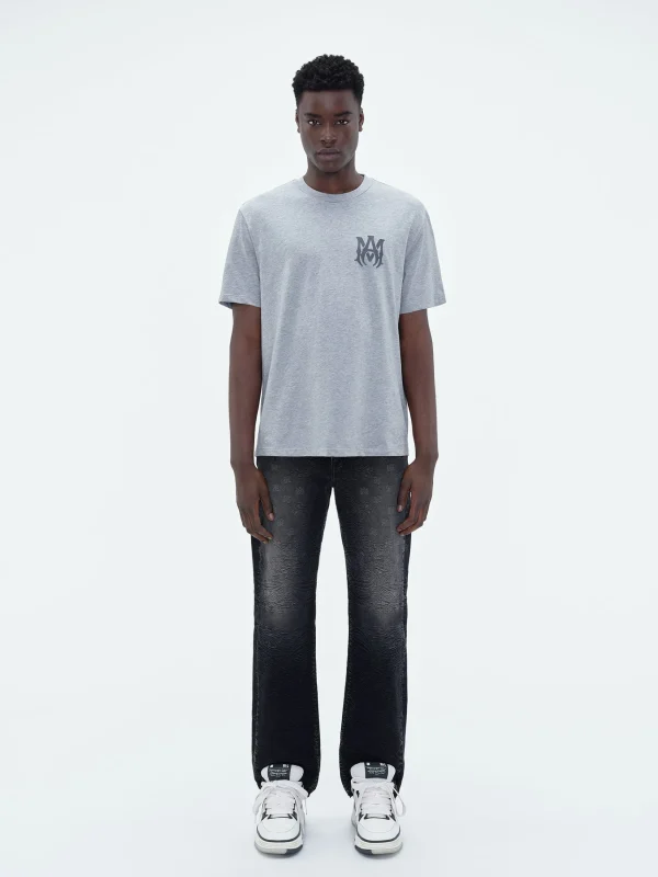 AMIRI Tees>MA LOGO TEE HEATHER GREY