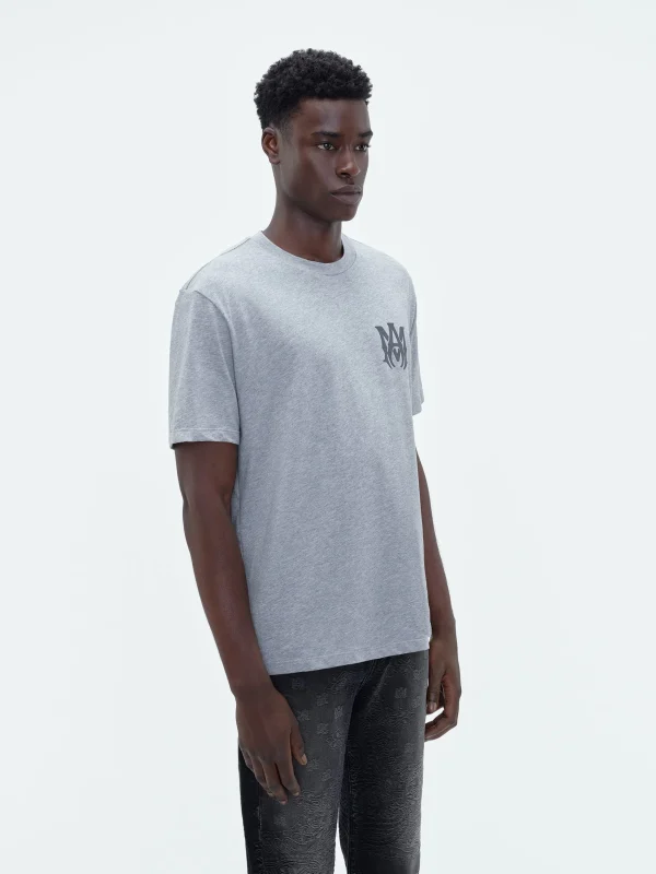 AMIRI Tees>MA LOGO TEE HEATHER GREY