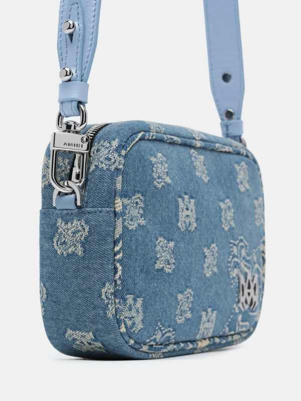 AMIRI Crossbody | Bags>MA PAISLEY JACQUARD CAMERA CASE Antique Indigo