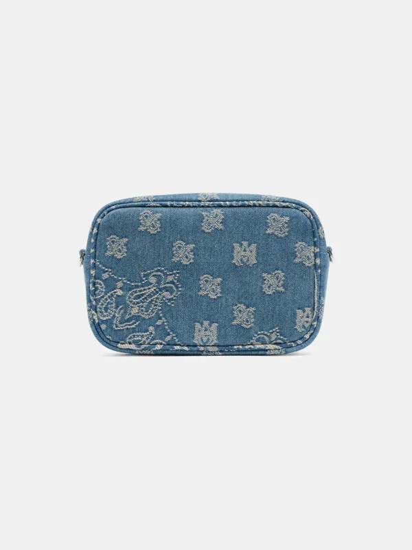 AMIRI Crossbody | Bags>MA PAISLEY JACQUARD CAMERA CASE Antique Indigo