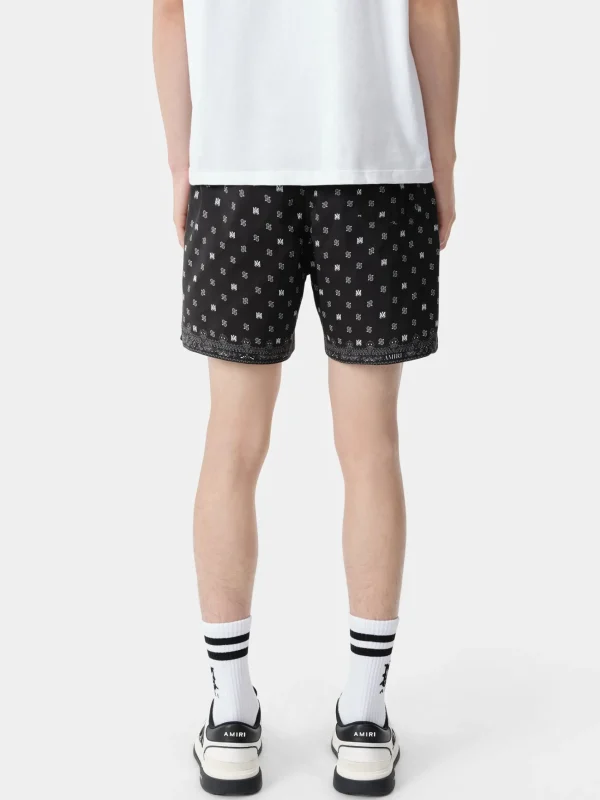 AMIRI Swimwear>MA PAISLEY SWIM TRUNK BLACK