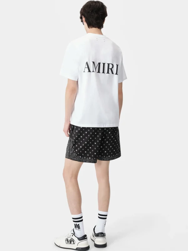 AMIRI Swimwear>MA PAISLEY SWIM TRUNK BLACK