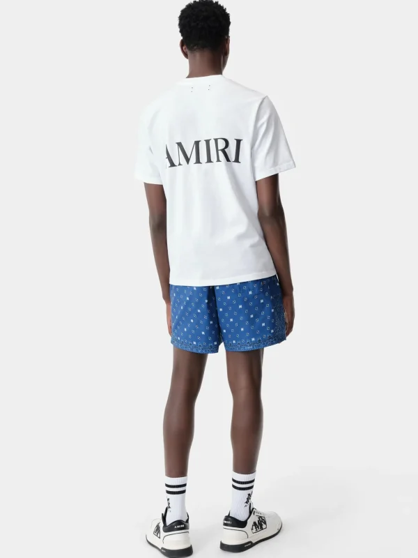 AMIRI Swimwear>MA PAISLEY SWIM TRUNK Blue