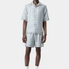 AMIRI Shirts>MA QUAD BOWLING SHIRT DUSTY BLUE
