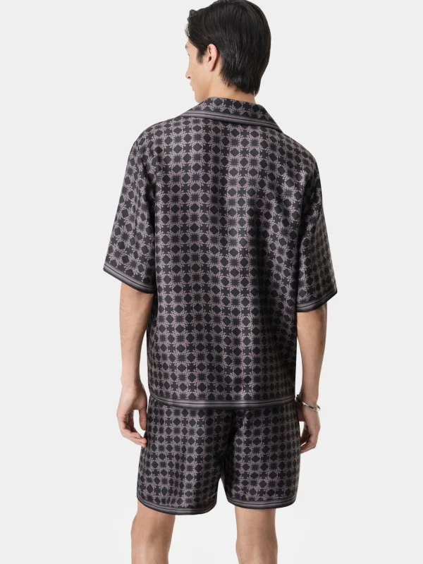AMIRI Shirts>MA QUAD BOWLING SHIRT BLACK