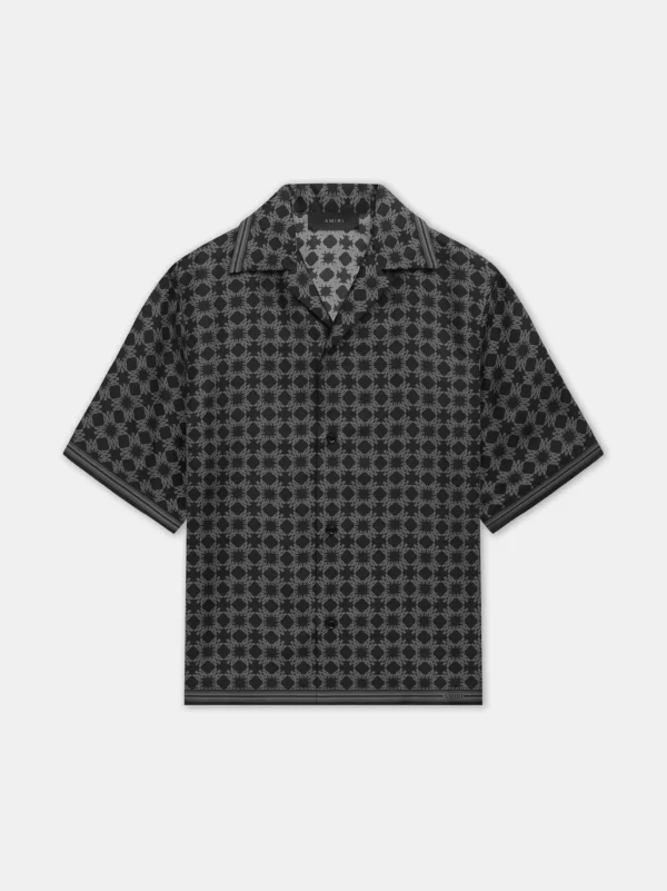 AMIRI Shirts>MA QUAD BOWLING SHIRT BLACK