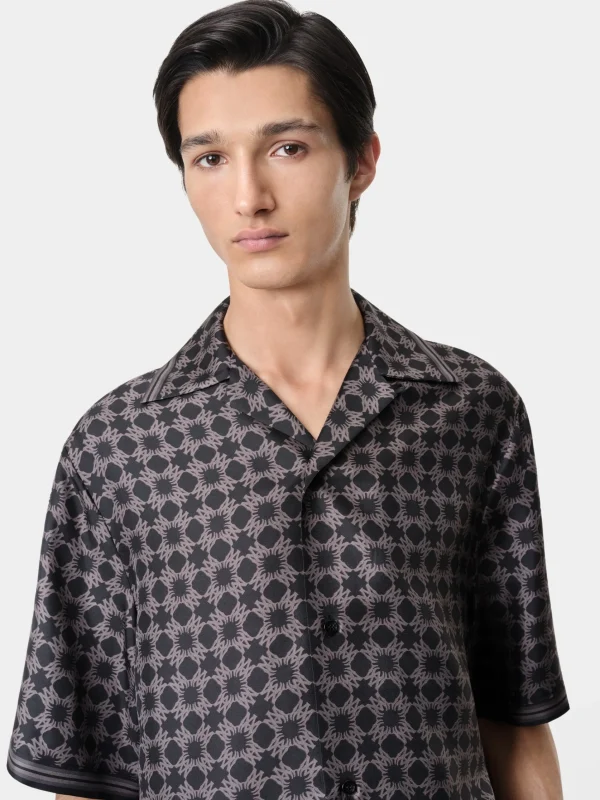 AMIRI Shirts>MA QUAD BOWLING SHIRT BLACK