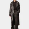 AMIRI Outerwear>MA QUAD BRUSHED DOUBLE-BREASTED OVERCOAT DARK BROWN