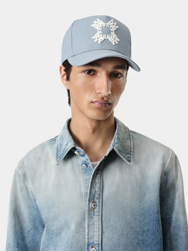 AMIRI Hats | Hats>MA QUAD CANVAS HAT DUSTY BLUE
