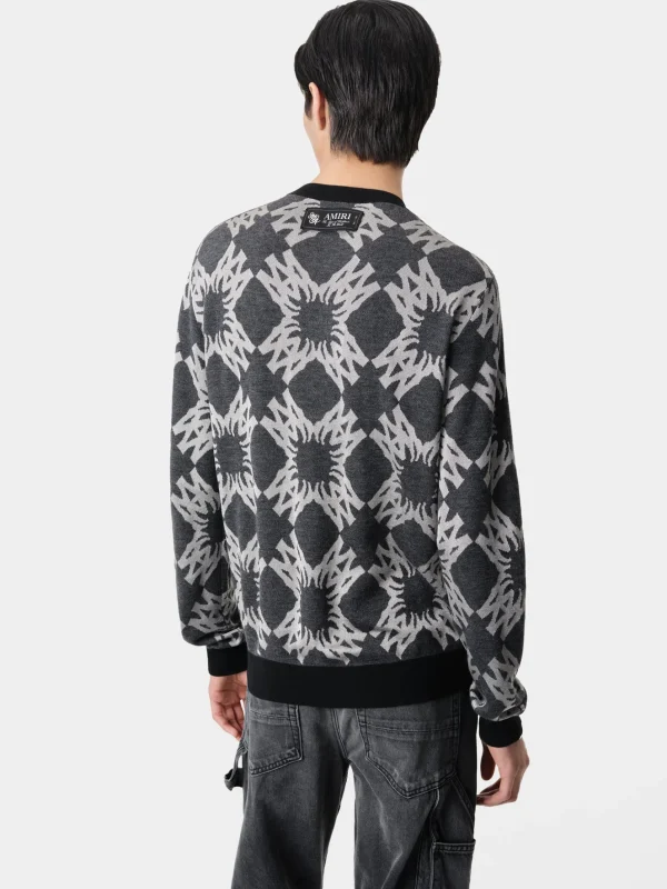 AMIRI Knitwear>MA QUAD CREWNECK Dark Grey