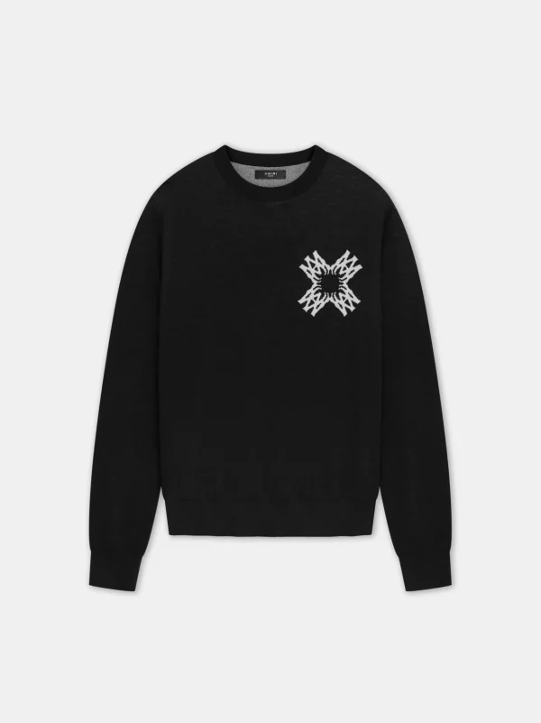AMIRI Knitwear>MA QUAD CREWNECK BLACK