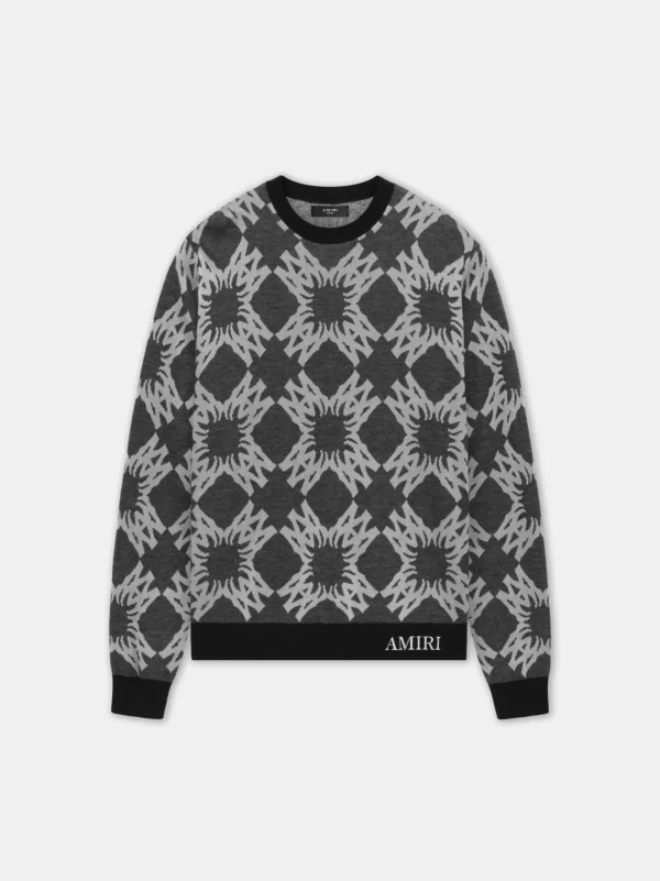 AMIRI Knitwear>MA QUAD CREWNECK Dark Grey